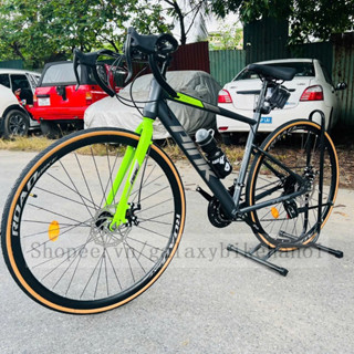 Xe Đạp Đua Road PINK K750 Mẫu Mới Khung Thép Hợp Kim Sơn Tĩnh Điện, Vành Thép 700C, Bộ Đề SUNRISE 3 Líp 7 Đĩa 21 Tốc Độ