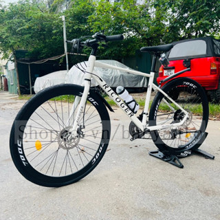 Xe Đạp Touring RICOGER RC-7 Khung Thép Sơn Tĩnh Điện, Bộ Đề Số SUNRUN 24 Tốc Độ, Vành Thép 700C, Phanh Đĩa Cơ Trước/Sau