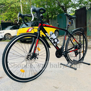 Xe Đạp Đua Road Tay Cong BULL E400  Khung Nhôm Sơn Tĩnh Điện, Vành Nhôm 700C, Bộ Đề Shimano 21 Tốc Độ, Phanh Đĩa Cơ