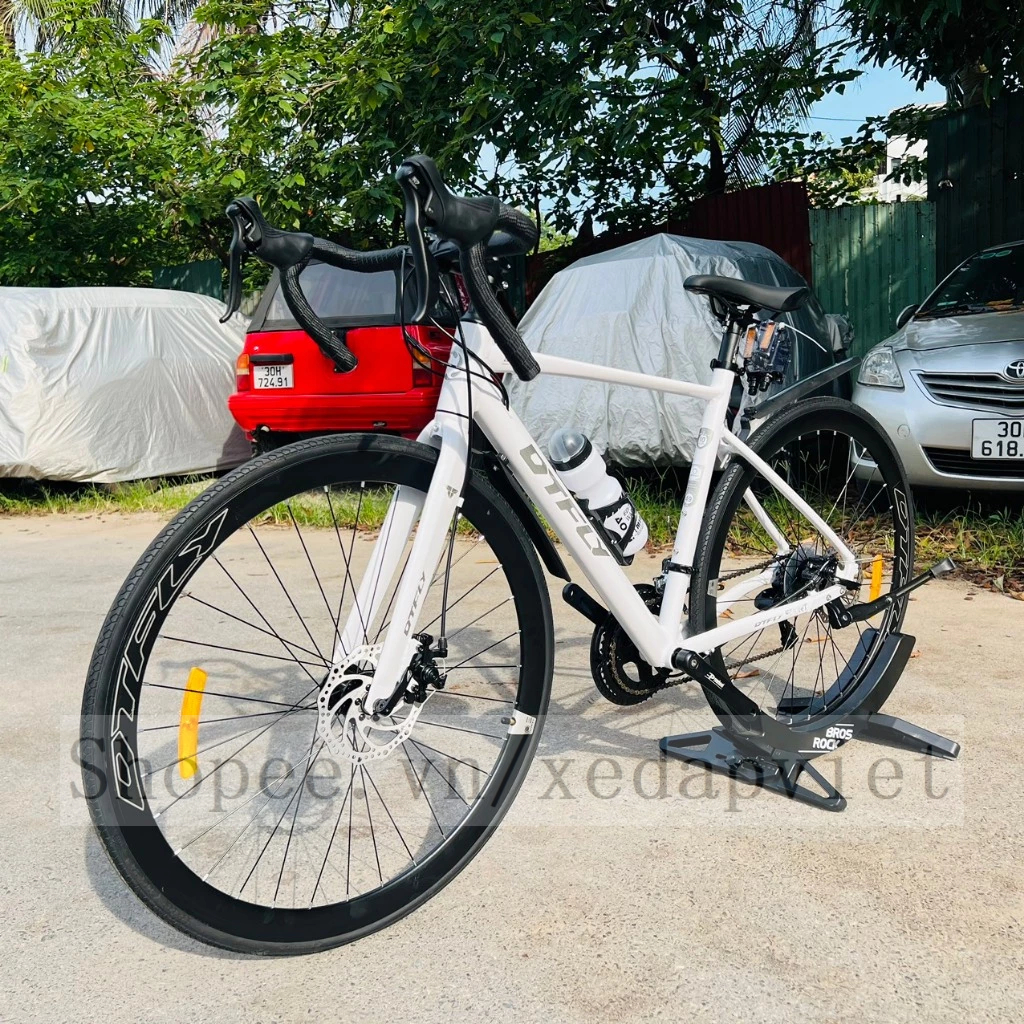 Xe Đạp Road DTFLY SR7 Khung Nhôm Size 49cm, Tay Đề Lắc, Gạt Đĩa và Gạt Líp DoubeTab Sensah R7, Vành 