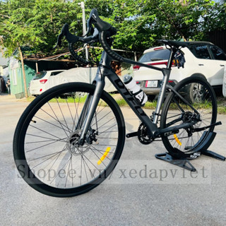 Xe Đạp Road DTFLY R5 Khung Nhôm Siêu Nhẹ Không Mối Hàn Chuẩn 6061, Tay Đề Lắc LTWO R5, Phanh Đĩa Cơ, Vành Nhôm 700C