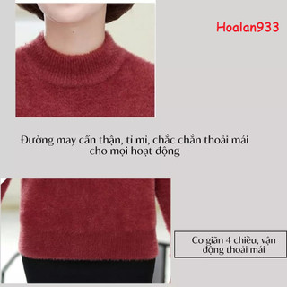 Áo len trung niên cao cấp cho mẹ, len lua