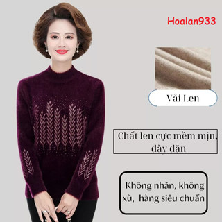 Áo len trung niên cao cấp cho mẹ, len lua