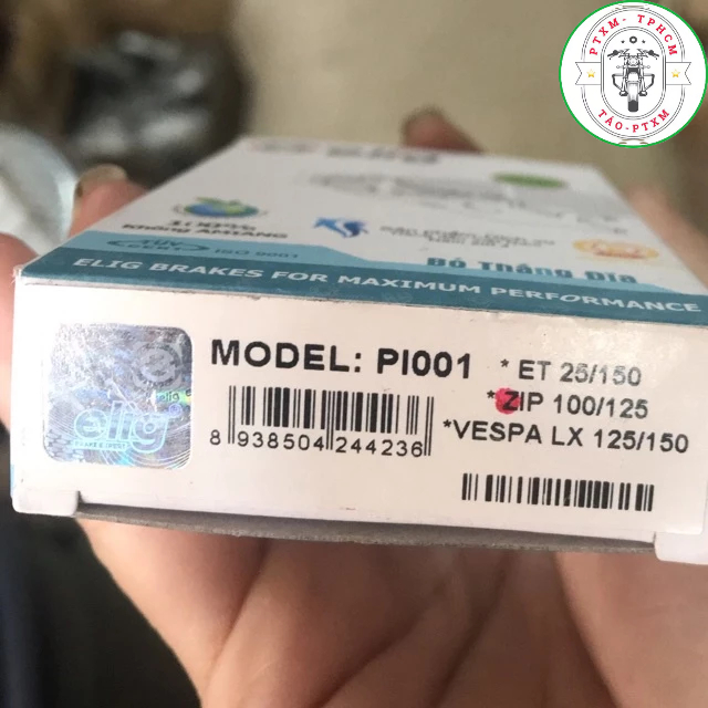 Bố dĩa xe Vespa Lx 125/150 hiệu Elig