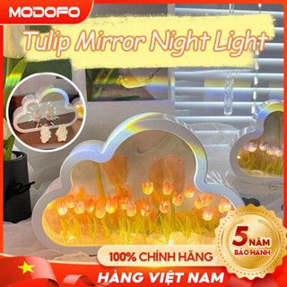  🏆🏆【LED Hoa Dèn Phòng Ngủ đèn Ngủ Hình Hoa Tulip đám MâY Tráng Gương Diy Dùng Làm Quà Tặng Sinh Nhật 