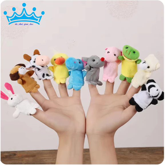 Rối ngón tay 10 con vật, rối ngón tay động vật 10 con