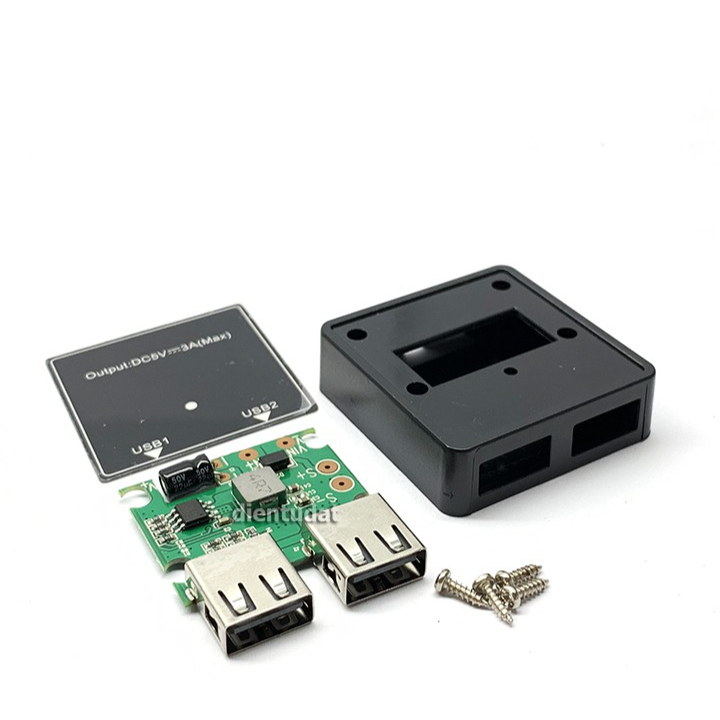 Mạch Hạ Áp Pin Mặt Trời 2 Cổng USB