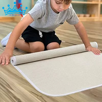 Thảm Cotton Montessori 70x110cm Màu Be
