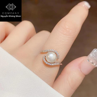 Nhẫn bạc nữ gắn trai