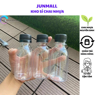 Combo 100 Chai nhựa 100ml kèm nắp có ren khoá chai 100ml nhựa nguyên sinh