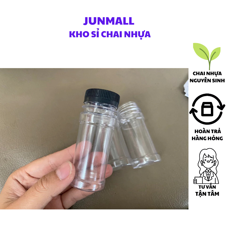 Combo 10 Chai nhựa trong chai nhựa 30ml 40ml 50ml 75ml 100ml 120ml kèm nắp | BigBuy360 - bigbuy360.vn