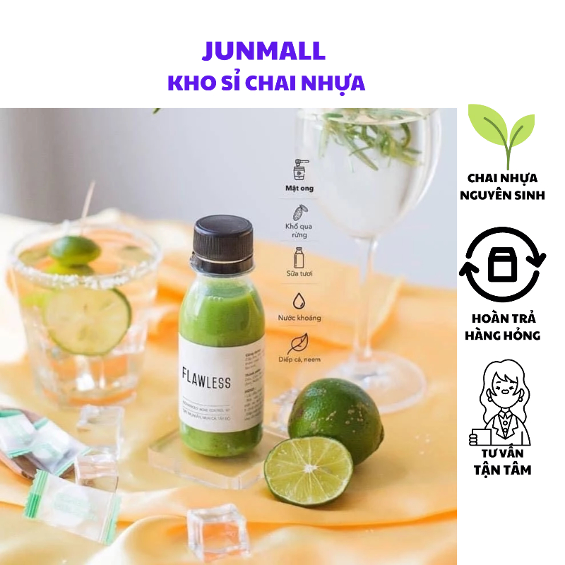 Combo 10 Chai nhựa trong chai nhựa 30ml 40ml 50ml 75ml 100ml 120ml kèm nắp | BigBuy360 - bigbuy360.vn