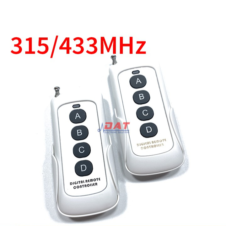 Remote RF 4 Nút ABCD 300 Mét Kèm Đế