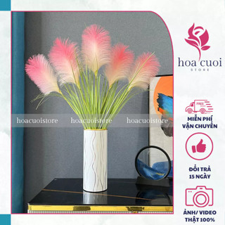 Hoacuoistore - Hoa Cỏ Lau 5 Bông To Đại Cao 90cm Cắm Lọ Hoa Để Bàn, Hoa Cỏ Lau Decor Nhà Cửa,Sự Kiện