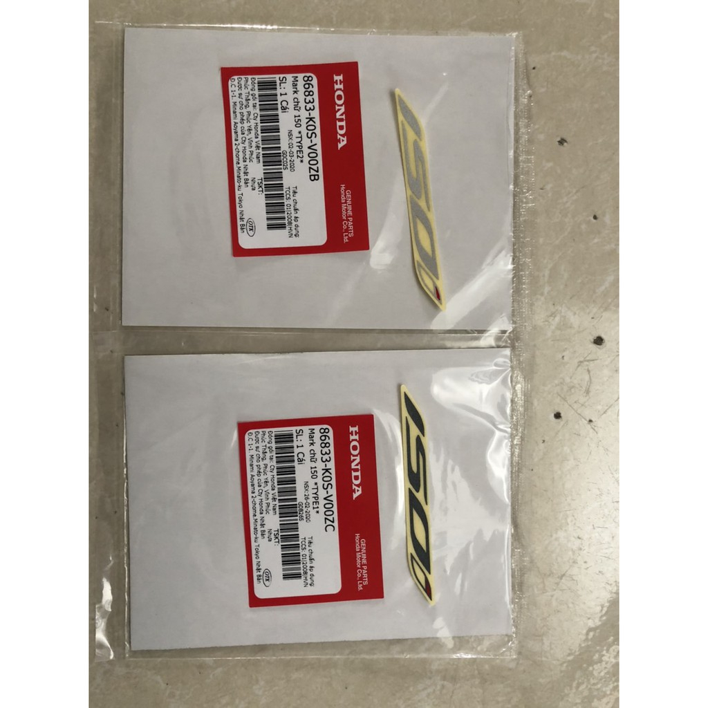 Tem chữ 150i SH 2020 1 đôi