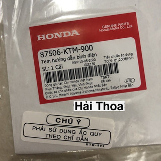 Bộ tem thông số Air Blade đời cũ Zin