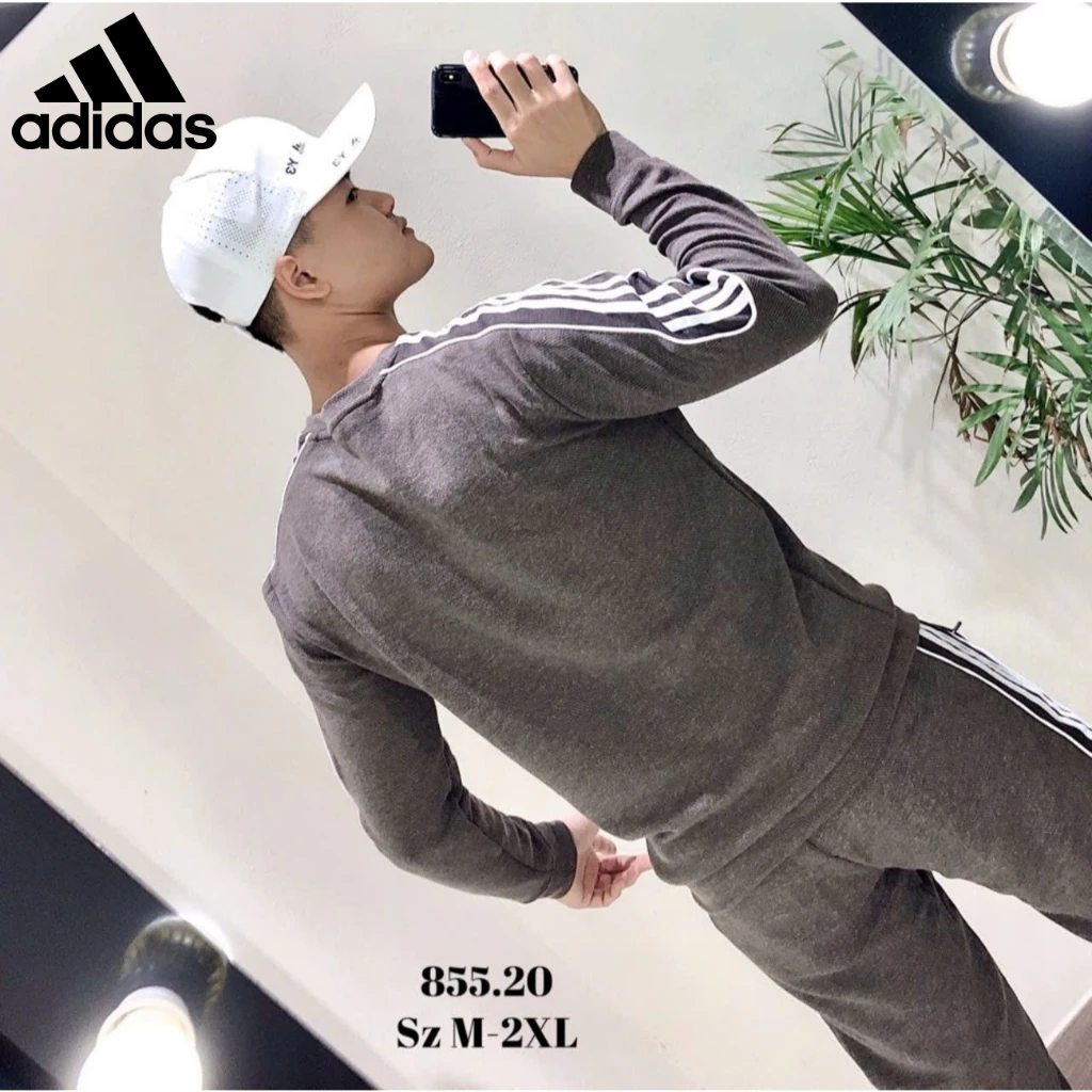 Bộ nỉ nam Adidas thu đông 2024 phong cách hàn quốc ATM855