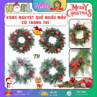 Vòng nguyệt quế giáng sinh nhiều mẫu -vòng hoa treo cửa trang trí noel-trang trí nhà cửa phòng khách