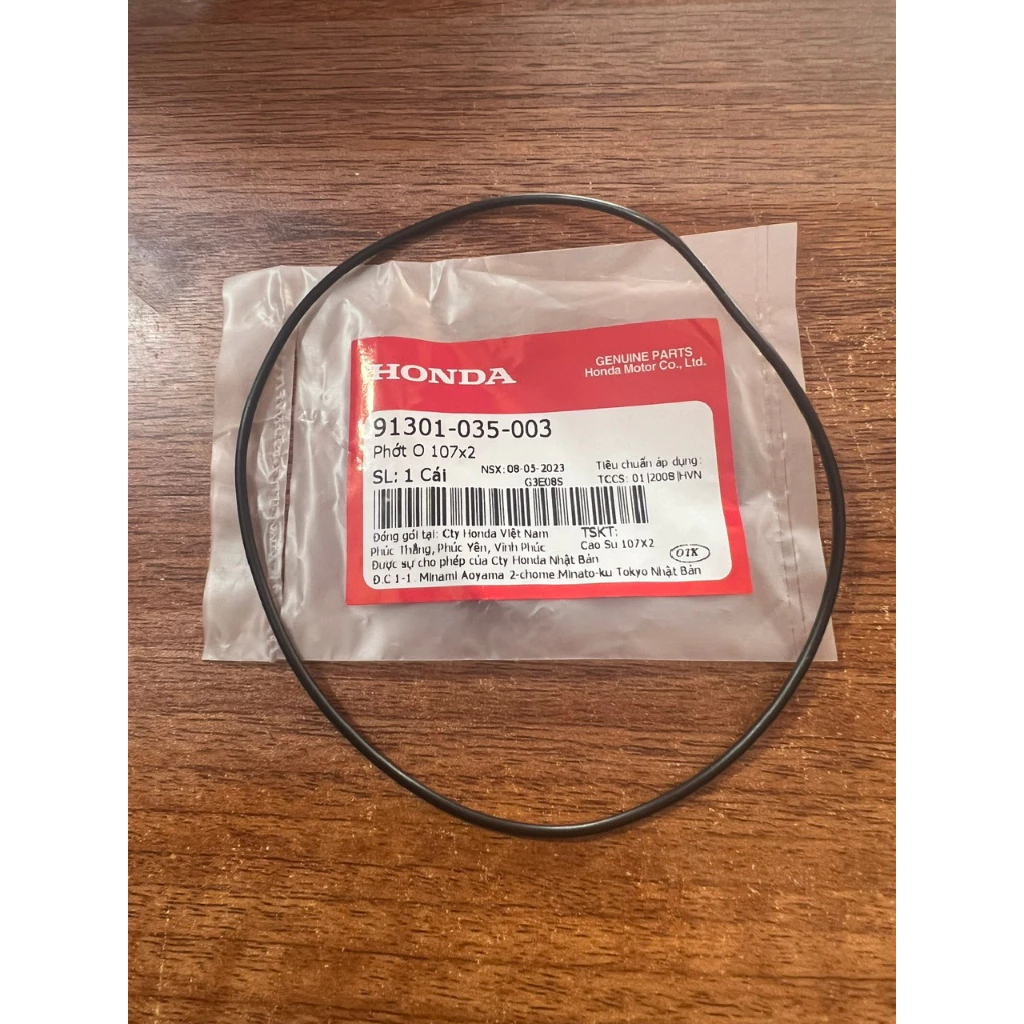 GIoăng Chỉ Mâm Điện (Phớt O 107x2) Dream, Wave Honda (91301035003)