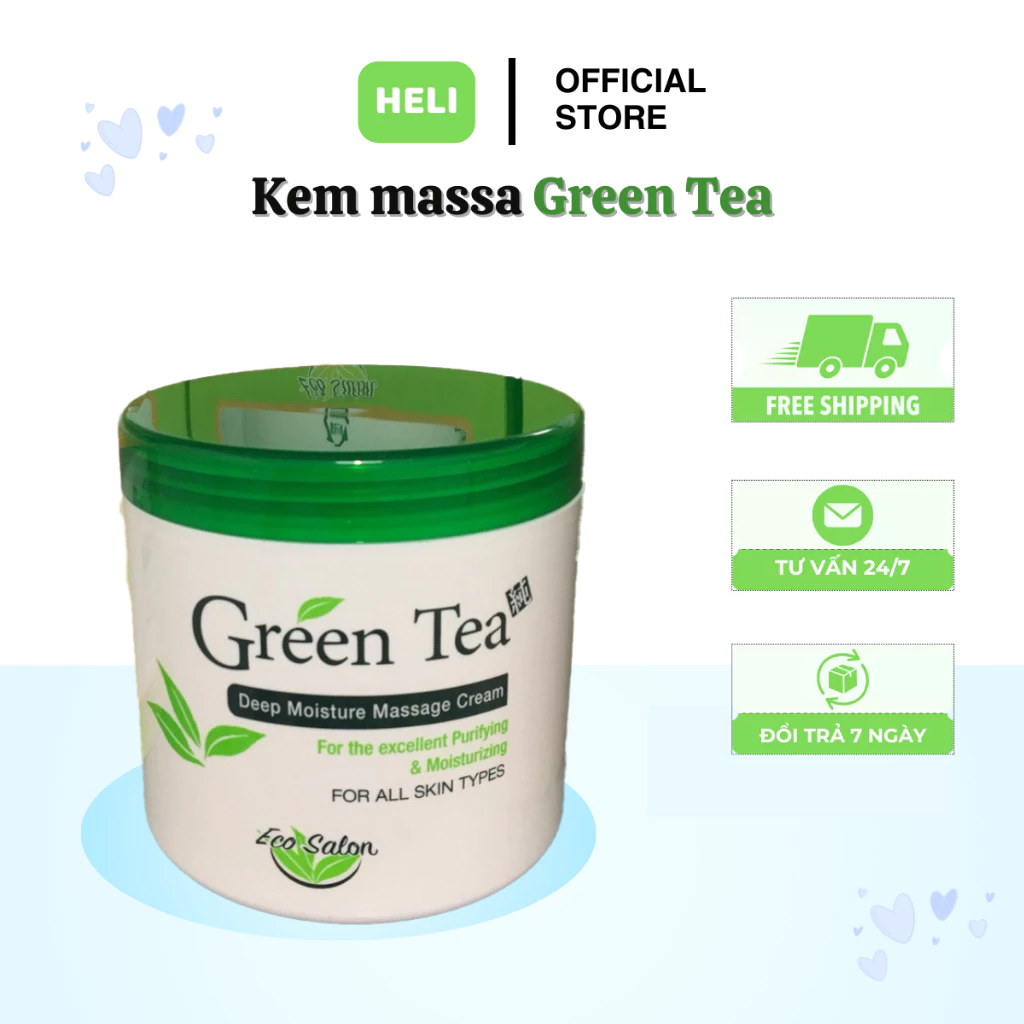 Kem Massage Trà Xanh Green Tea Hũ 500G, Kem massage mặt trà xanh - Kem massa Green Tea