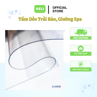 Tấm trải bàn, giường spa bằng nhựa PVC dẻo không thấm nước trong suốt Chống dầu