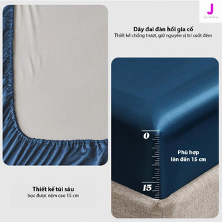 Ga Giường Phi Lụa JejuBedding Mềm Mịn - Drap Lẻ Phi Lụa Cao Cấp [Đổi Trả 15 Ngày]
