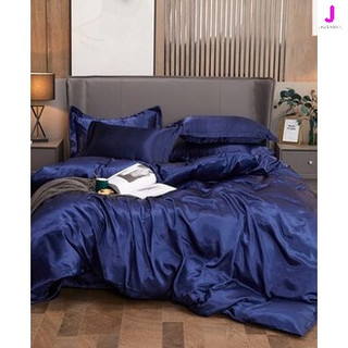 [ BỘ 5 MÓN] Chăn ga gối phi lụa JejuBedding - Drap phi lụa mát mịn