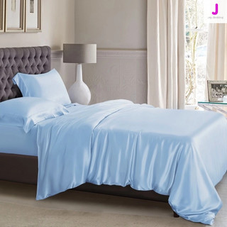 [ BỘ 5 MÓN] Chăn ga gối phi lụa JejuBedding - Drap phi lụa mát mịn