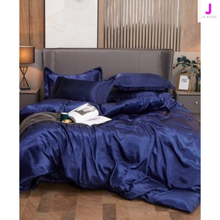 [ BỘ 5 MÓN] Chăn ga gối phi lụa JejuBedding - Drap phi lụa mát mịn