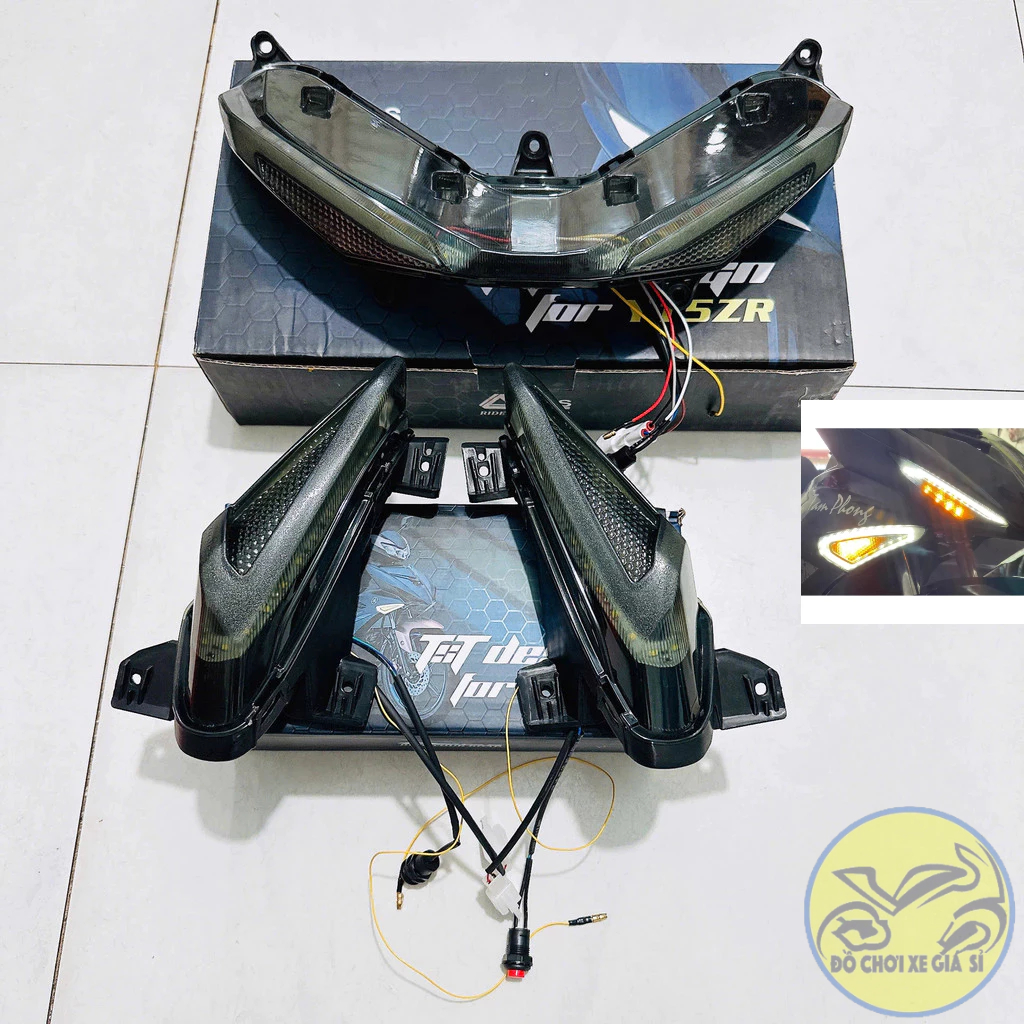   Có bảo hành  Demi xi nhan TST cho ex150 Y15zr lên xe bao đẹp 