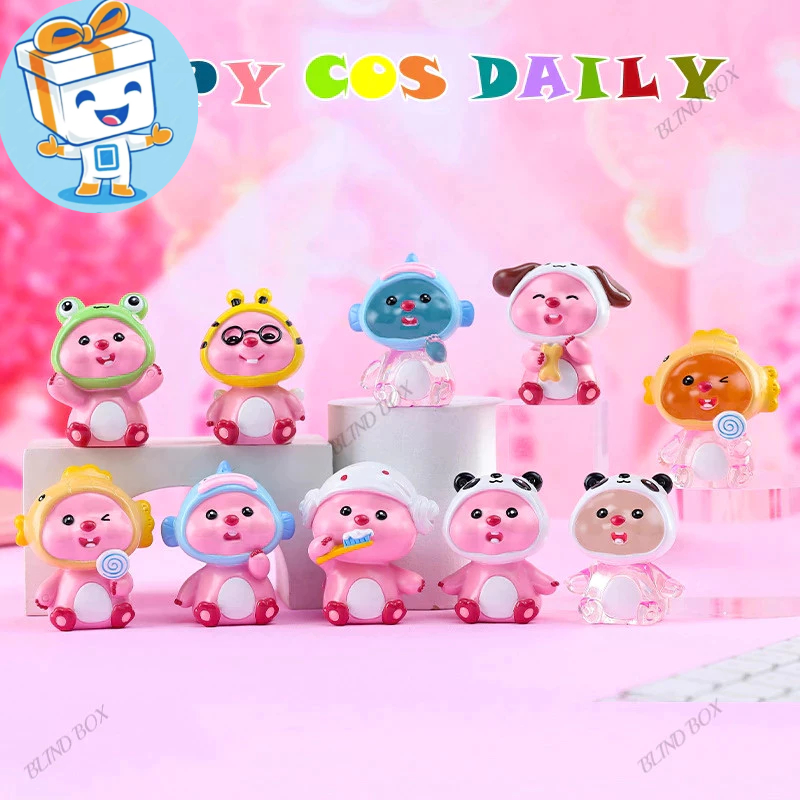 LOOPY COS DAILY - Sưu tầm tượng mô hình Blind box hộp mù siêu sao hải ly hồng Loopy mini dễ thương