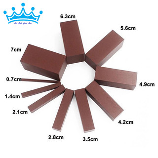 Bộ thang nâu mini cho bé học so sánh - Mini Brown stair