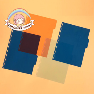 Tab phân trang chia trang chỉ mục set 4 tờ trơn màu A5 B5 A4 20 26 30 lỗ bìa phân trang sổ còng nhiều màu