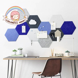  Bảng Ghim Nỉ Tấm Nỉ Hình Lục Giác Bảng Ghim Ghi Chú Miếng Dán Xốp Cách Âm Tiêu Âm Chống Cháy Trang Trí Decord Sáng Tạo 