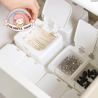 Hộp Đựng Tăm Bông, Bông Tẩy Trang, Bảo Quản Trang Sức Mini Nắp Lật Đa Năng Colorfulshop