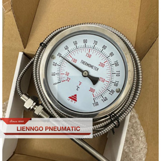 Đồng hồ đo nhiệt que thăm dò 100% inox 304, đường kính 100mm dây dài 3m