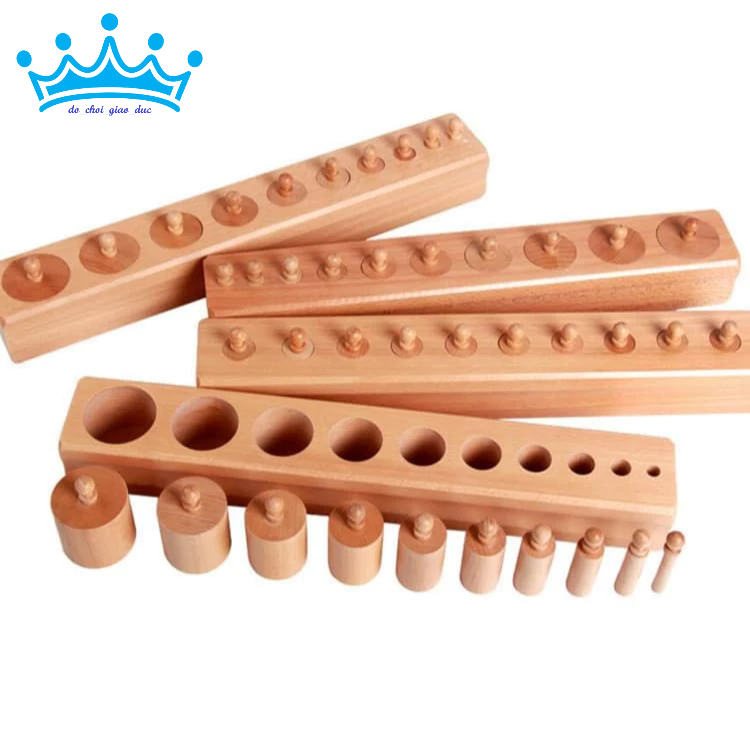 Trụ có núm Montessori - Cylinder blocks