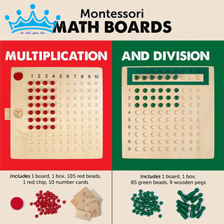 (Bản quốc tế) Bảng phép nhân, phép chia - Multiplication Division Bead Board