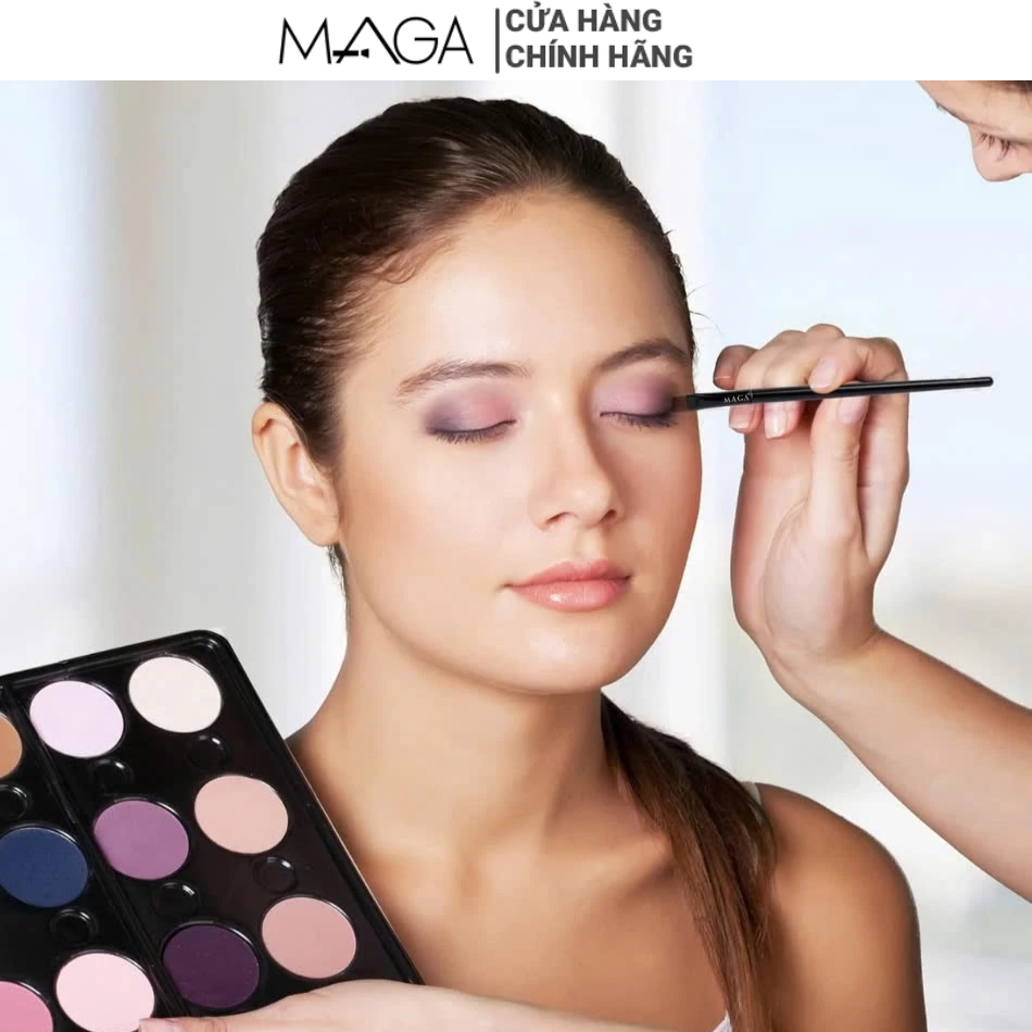 Cọ Makeup Tém Mày Kẻ Liner Phẩy Sợi Siêu Mảnh MAGA Fine Angled Eyeliner Brush MA003
