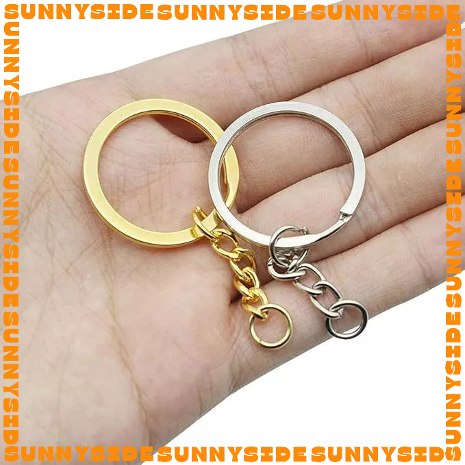 02 Móc Khoá Khoen Tròn Dẹp Loại 1 Bền Màu Móc Chìa Khoá Móc Cài Thú Handmade DIY