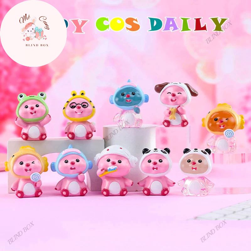 LOOPY COS DAILY - Sưu tầm tượng mô hình Blind box hộp mù siêu sao hải ly hồng Loopy mini dễ thương