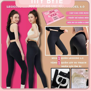  Quần Legging Su Đúc Kim Cương Sup Model 6.0 Hộp Hồng Lót Định Hình Mông  Co Giãn 4 Chiều Cạp Cao Che Bụng 