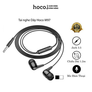  Tai Nghe Dây HOCO M97 Micro Đàm Thoại Dây dài 1,2m Jack Cắm 3.5mm Điều Khiển Một Nút - Bảo Hành 12 Tháng. 