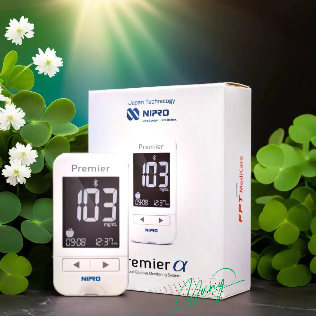 Combo Máy đo đường huyết Nipro Premier Alpha