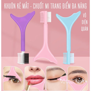  Khuôn kẻ mắt kẻ mày chuốt mi đa năng silicone trang điểm chuyên nghiệp tiện lợi 