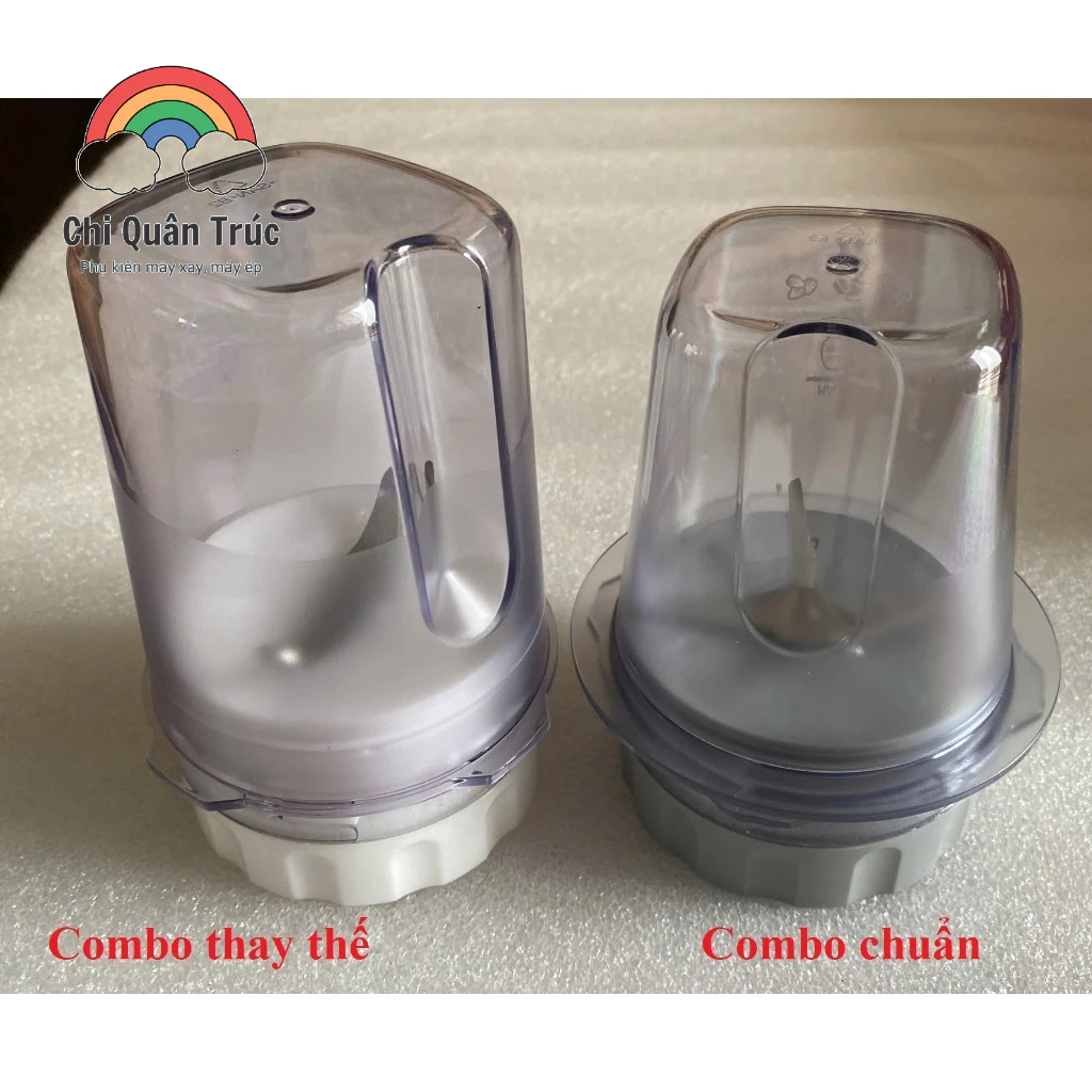 LINH KIỆN HÀNG THAY THẾ -Ly và dao khô - COMBO XAY TIÊU PKLK PL HR2041/10 HR2041/30 HR2041/50 HR2041