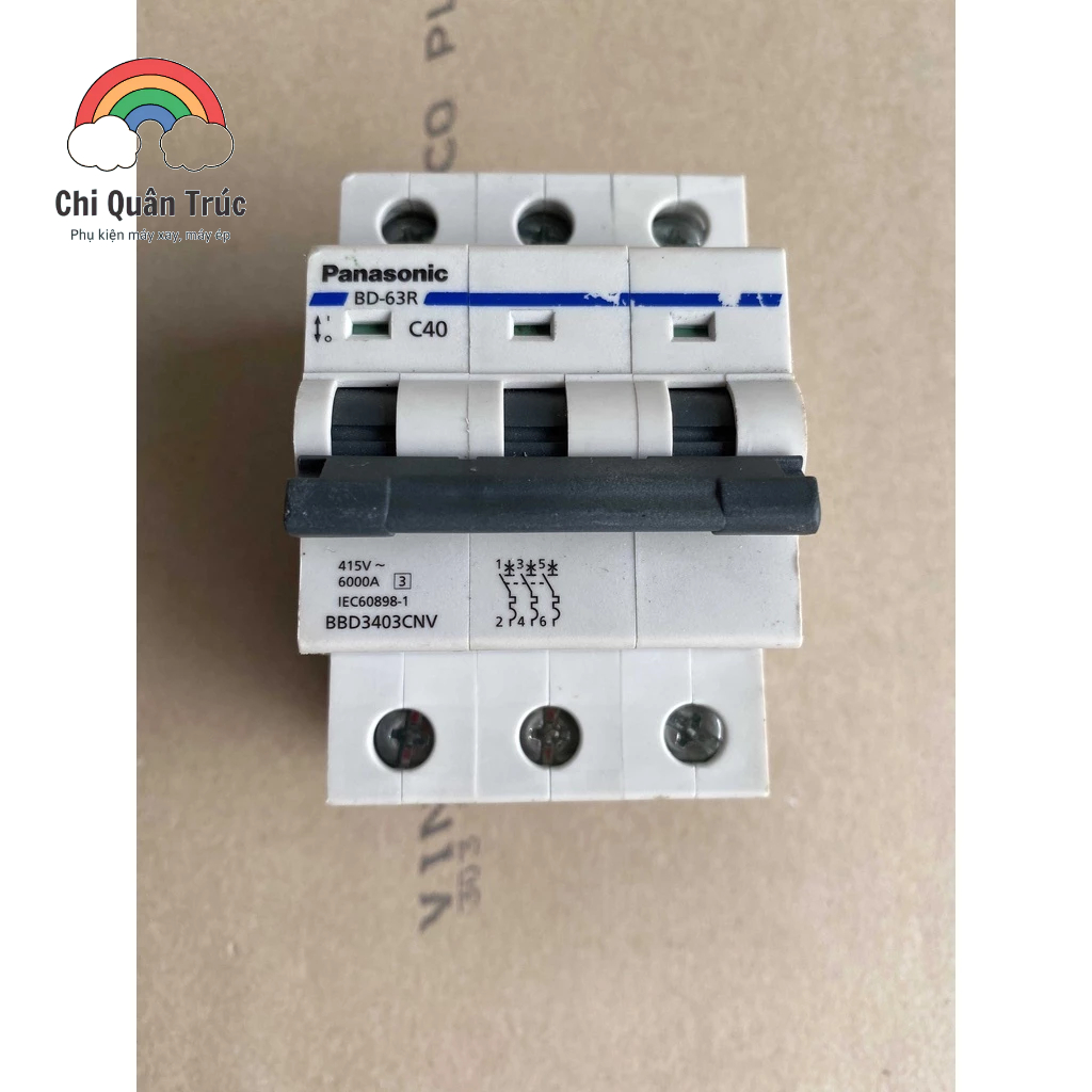 Cầu dao tự động 3 tép,Atomat 3P, CB 3P, MCB 3P 40A Hàng chuẩn - BH 24 tháng