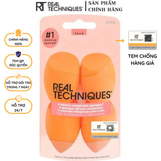 Set 4 Bông Mút Trang Điểm Nền Chuyên Nghiệp Real Techniques 4 Pack Miracle Complexion Spongesi