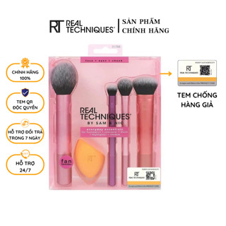 Bộ Cọ Kèm Mút Trang Điểm 4 Cọ và 1 Mút REAL TECHNIQUES Everyday Essentials