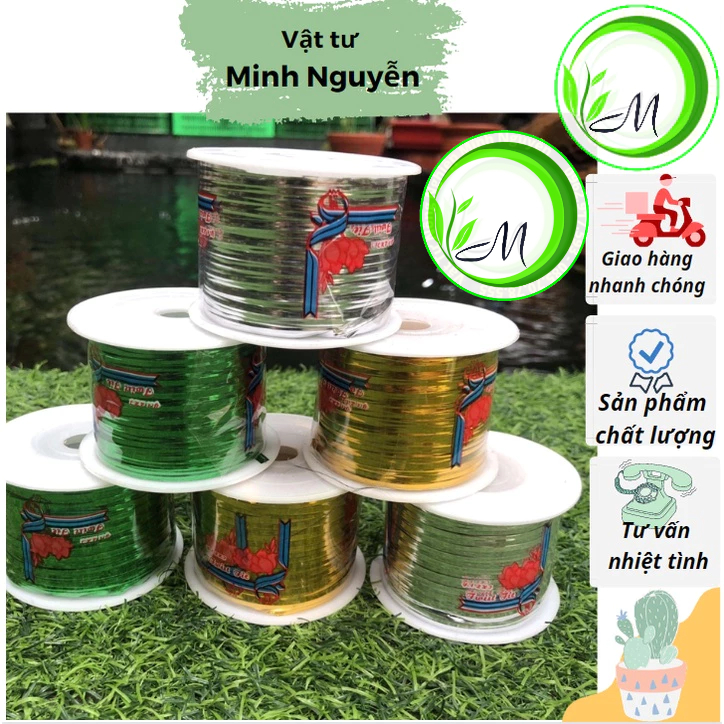 Dây kim tuyến buộc cây hoa lan, cây cảnh loại nhỏ 100g dây buộc lan, dây buộc đa năng, dây bó thép b